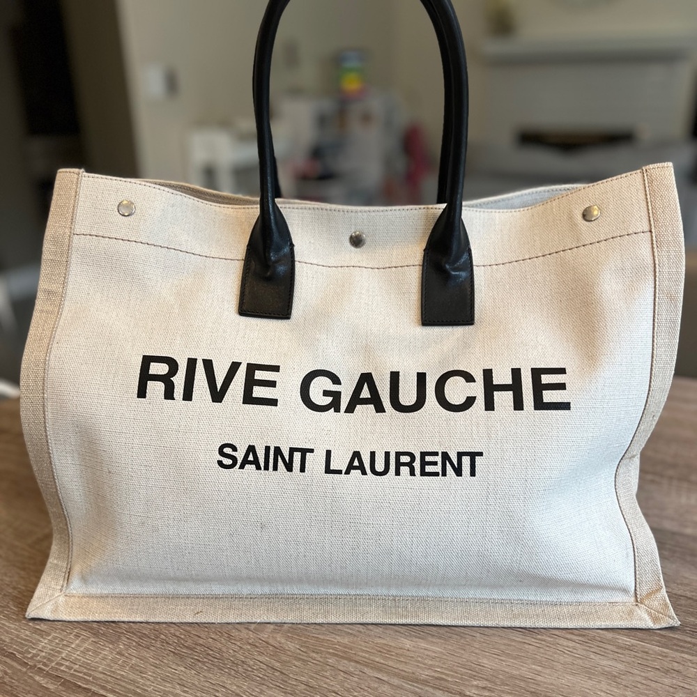Saint Laurent Rive Gauche Canvas Tote